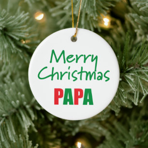 Frohe Weihnachten Papa Foto Keramik Ornament
