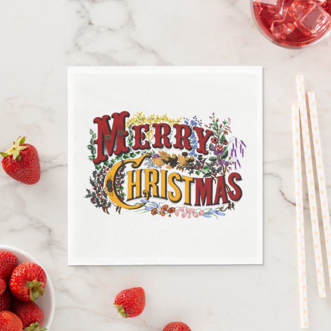 Frohe Weihnachten Papier Serviette (Beispiel)