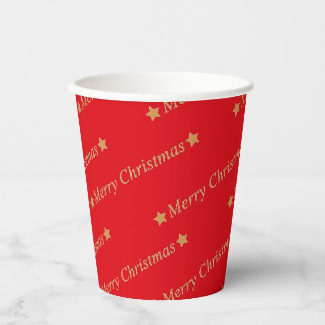 FROHE WEIHNACHTEN PAPPBECHER (Vorderseite)