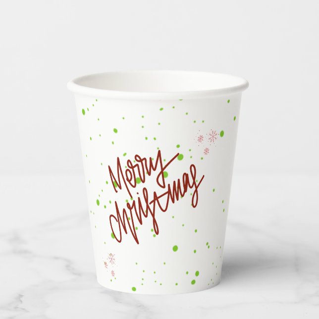 Frohe Weihnachten  Pappbecher (Vorderseite)