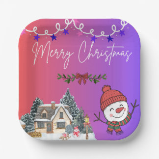 Frohe Weihnachten Pappteller