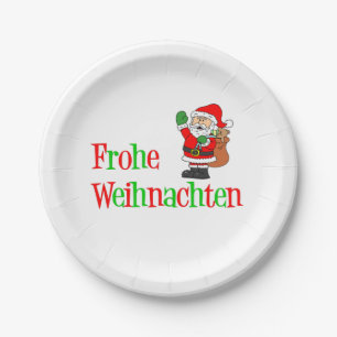 Frohe Weihnachten Pappteller