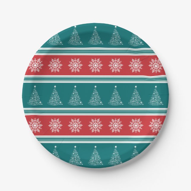 Frohe Weihnachten Pappteller (Vorderseite)