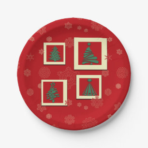 Frohe Weihnachten Pappteller