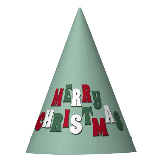 Frohe Weihnachten Partyhütchen (Vorderseite)