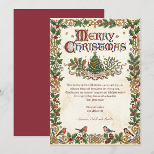 Frohe Weihnachten Pax et Gaudium Vintage Mittelalt