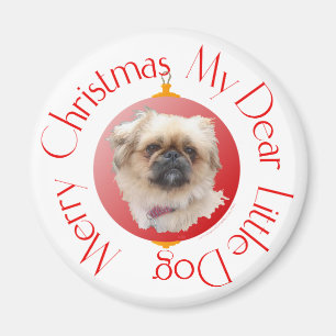 Frohe Weihnachten Pekinese Magnet