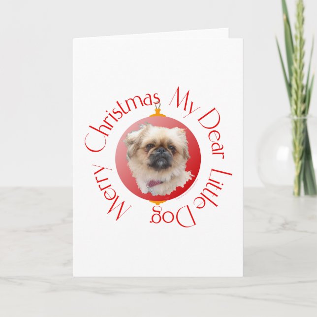 Frohe Weihnachten Pekingese (Vorderseite)