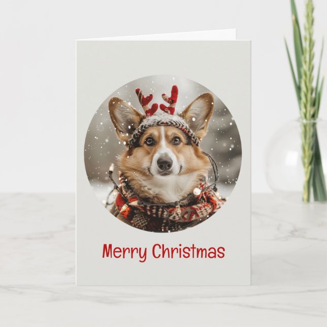 Frohe Weihnachten Pembroke Welsh Corgi Dog (Vorderseite)