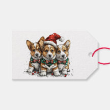 Frohe Weihnachten Pembroke Welsh Corgi Welpen