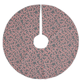 Frohe Weihnachten Peppermint Candy Canes Snowflake Polyester Weihnachtsbaumdecke