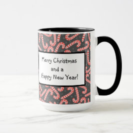 Frohe Weihnachten Peppermint Candy Canes Snowflake Tasse