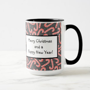 Frohe Weihnachten Peppermint Candy Canes Snowflake Tasse