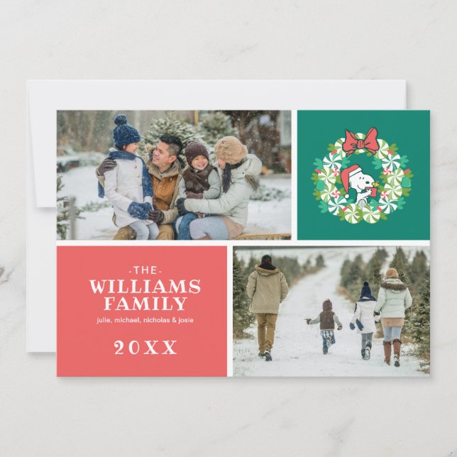 Frohe Weihnachten Peppermint Holiday Wreath (Vorderseite)