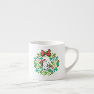 Frohe Weihnachten Peppermint Holiday Wreath Espressotasse