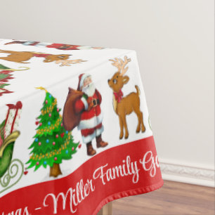 Frohe Weihnachten Personalisieren Familienname ode Tischdecke