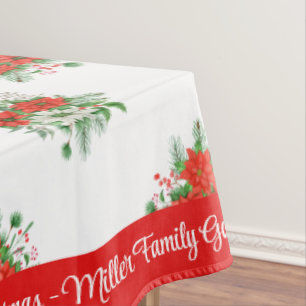 Frohe Weihnachten Personalisieren Familienname ode Tischdecke