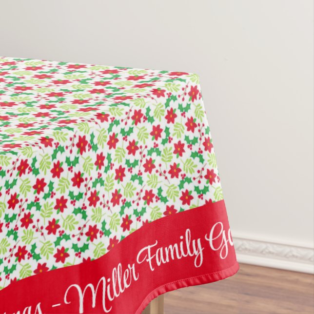 Frohe Weihnachten Personalisieren Familienname ode Tischdecke (Beispiel)