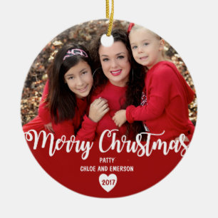 Frohe Weihnachten Personalisiert 2017 Foto Ornamen Keramik Ornament