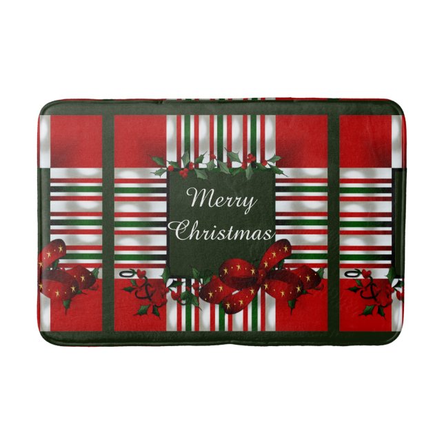 Frohe Weihnachten Personalisiert Badematte (Vorderseite)