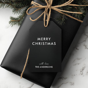 Frohe Weihnachten Personalisiert Black   Individue Geschenkanhänger