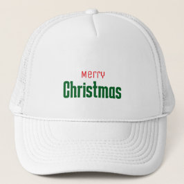 Frohe Weihnachten personalisiert elegant rot & grü Truckerkappe