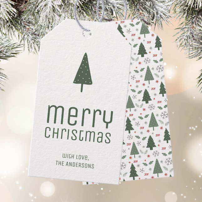 Frohe Weihnachten Personalisiert Geschenkanhänger (Merry Christmas Personalized Gift Tags)