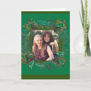 "Frohe Weihnachten" Personalisiert mit Foto und Na Karte