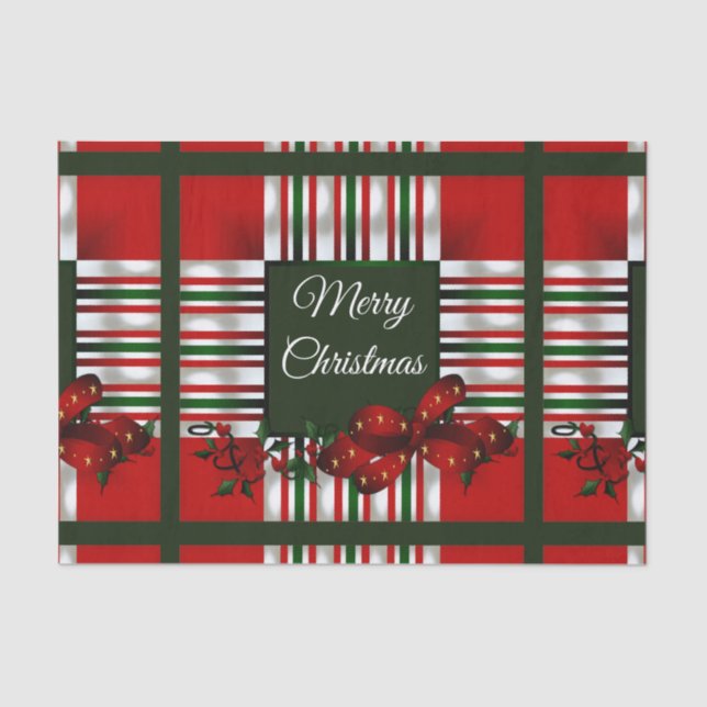 Frohe Weihnachten Personalisiert Seidenpapier (Vorderseite)