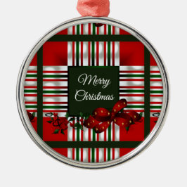 Frohe Weihnachten Personalisiert Silbernes Ornament