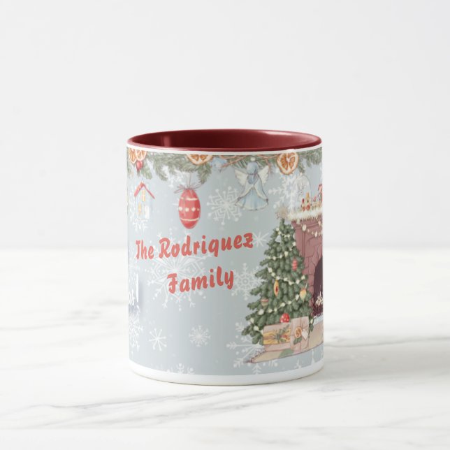 Frohe Weihnachten Personalisiert Tasse (Zentrum)