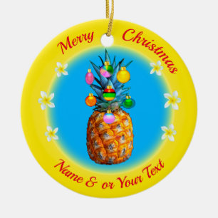 Frohe Weihnachten Personalisierte Ananas Ornament