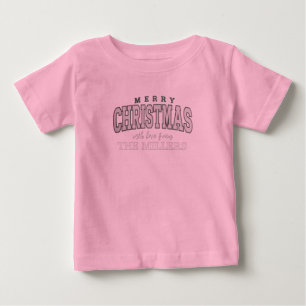 Frohe Weihnachten Personalisierte Familienparty 20 Baby T-shirt