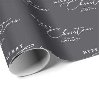 Frohe Weihnachten Personalisierte Moderne Elegante Geschenkpapier