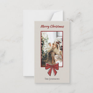 Frohe Weihnachten personalisierte Notizkarte Rot Mitteilungskarte