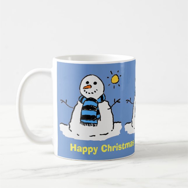 Frohe Weihnachten Personalisierten Gruß. Kaffeetasse (Links)