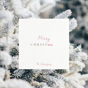Frohe WEIHNachten Personalisierter Cocktail Serviette
