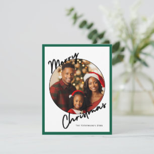 Frohe Weihnachten Personalisiertes Foto Grünen Url