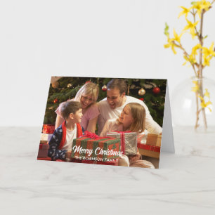Frohe Weihnachten Personalisiertes Foto Name Weihn Karte