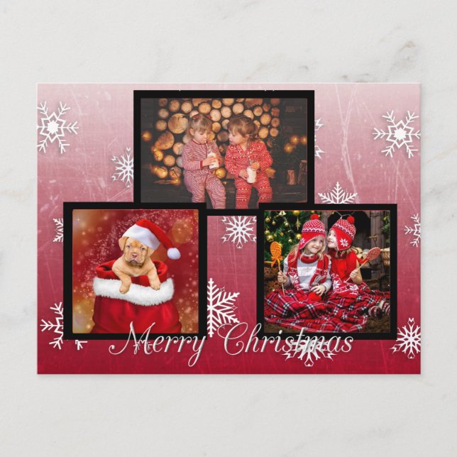 Frohe Weihnachten Personalisiertes Foto Postkarte