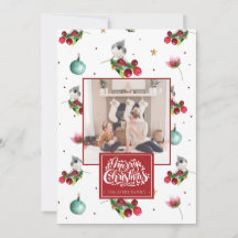 Frohe Weihnachten Personalisiertes Foto Winter Bir