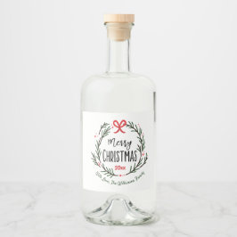 Frohe Weihnachten personalize Holiday Gevor Alkoholflaschenetikett