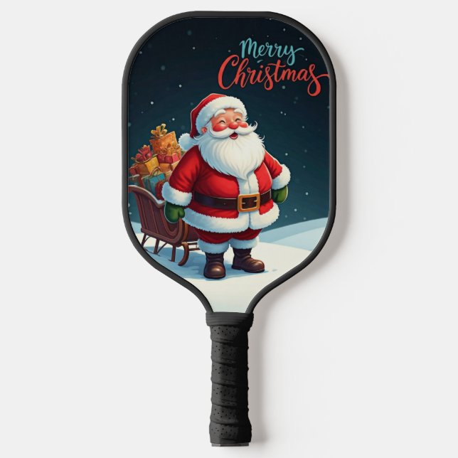 Frohe Weihnachten Pickleball Schläger (Vorderseite)