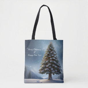 Frohe Weihnachten Pine Tree Snowflake Winterurlaub
