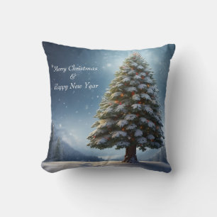 Frohe Weihnachten Pine Tree Snowflake Winterurlaub Kissen