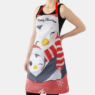 Frohe Weihnachten Pinguine Schürze
