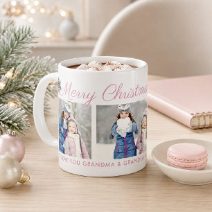 Frohe Weihnachten Pink Script Benutzerdefinierte F Kaffeetasse