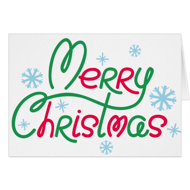 Frohe Weihnachten Pink White Snowflake (Vorderseite (Horizontal))