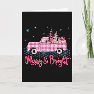 Frohe Weihnachten Pinker Leopard LKW Baum Lustiges Karte