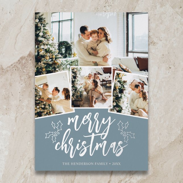 Frohe Weihnachten Pinsel Schrift 5 Foto Folien Feiertagskarte (Von Creator hochgeladen)